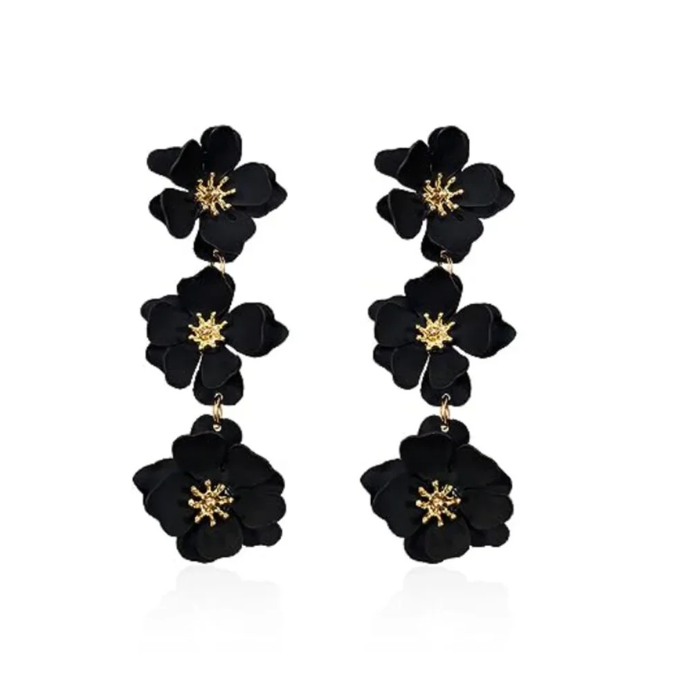 Boho Flower Dangle Earring - Picture 5 of 16